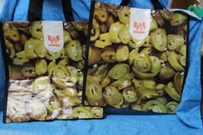 (2) Whataburger (Texas Treasure) Colorful Reusable Grocery Bag / Tote Bag ~