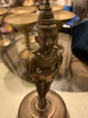 Vintage Brass Indian Hanuman Temple Bell - Image 1 of 4