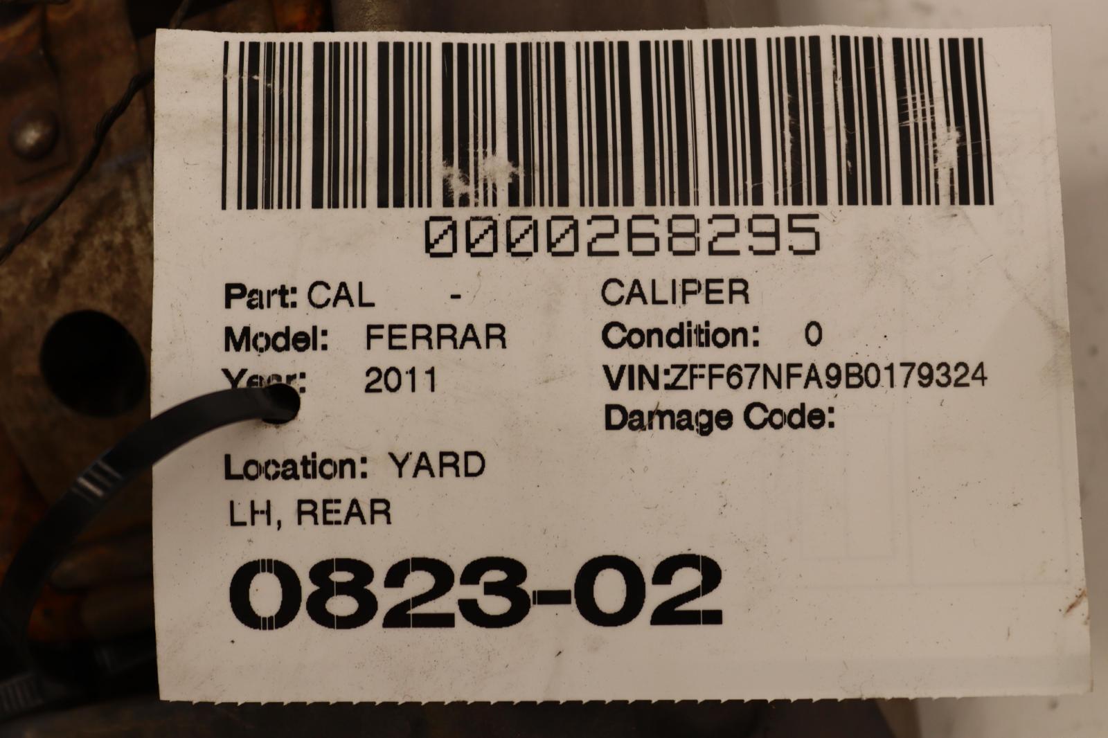2010-2015 FERRARI 458 ITALIA REAR LEFT SIDE BRAKE CALIPER OEM