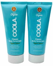 2 coola spf 30 classic body sunscreen tropical coconut 5oz ea exp2022