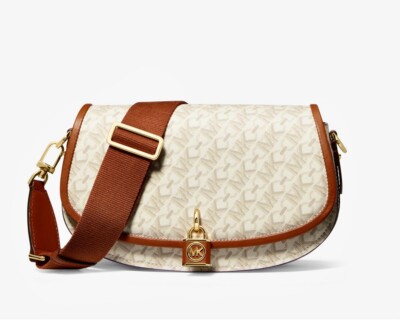 Mila Medium Empire Signature Logo Messenger Bag Michael Kors