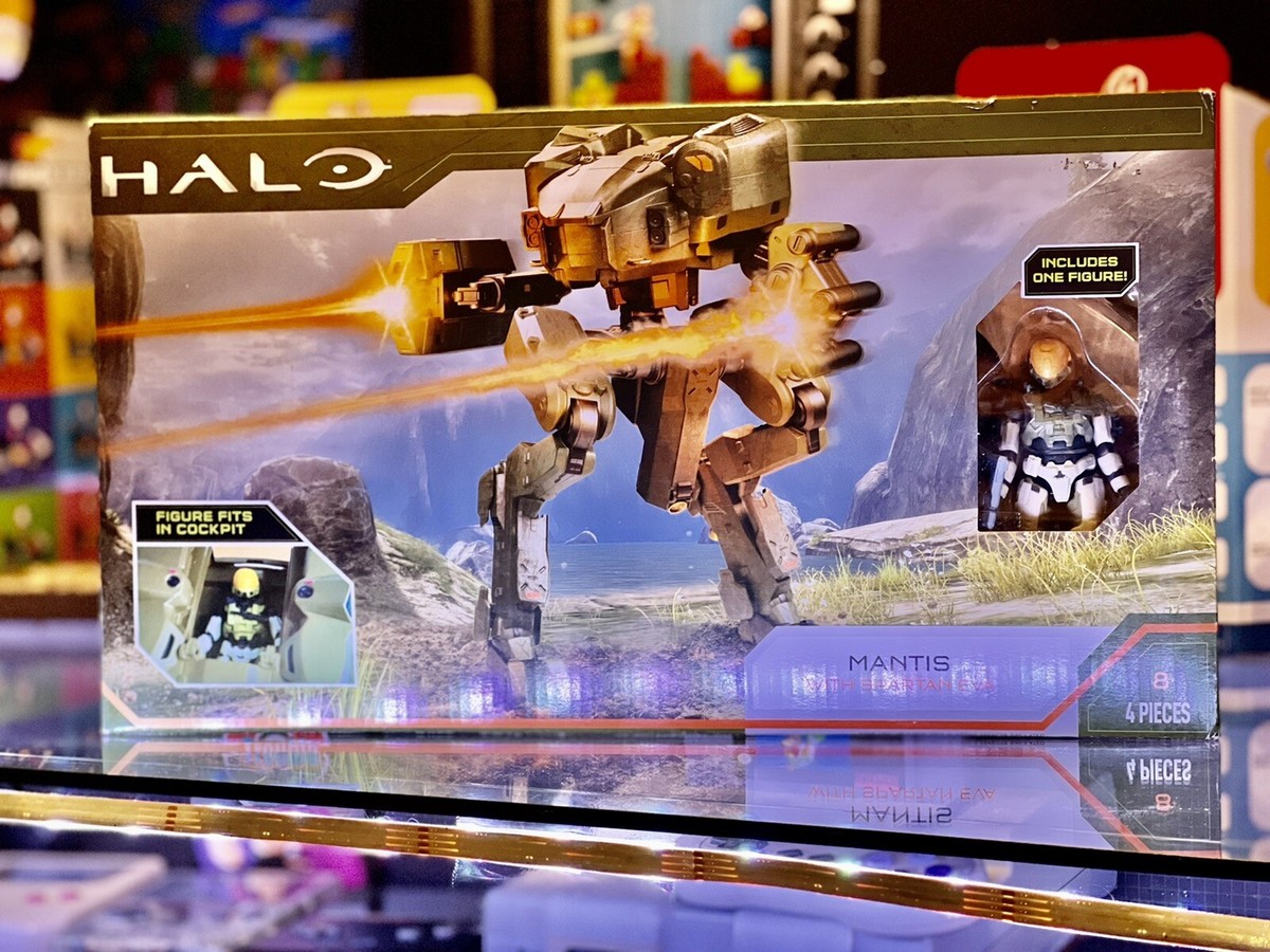 World of Halo マンティス & スパルタンEVA 4インチ 光环 World of Halo Mantis & Spartan Eva, Halo Action Figure Set