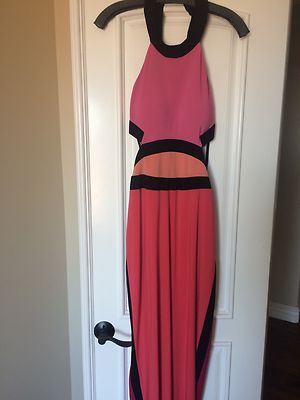 mignon evening dress BABARONI Flutter Sleeves Long Chiffon Bridesmaid Dresses-Flamingo, Flamingo / US0 main image 0