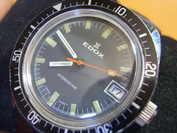RARE & COLLECT 60'S EDOX HYDROSTAR DIVER'S MANUAL CAL 1950-51 RUNS.