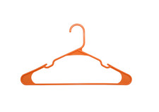 Plastic Notched Hangers for All Clothing Types Bulk 50 Pack Orange