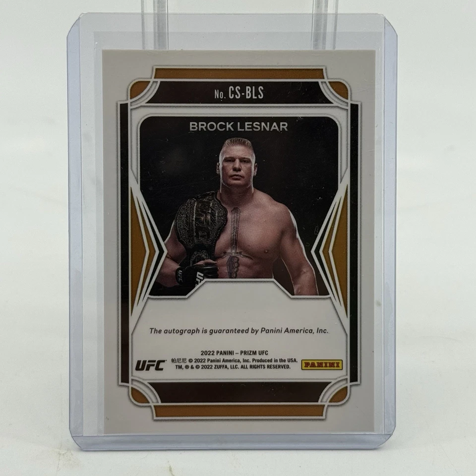 2022 Panini Prizm UFC Champion Brock Lesnar Signatures Auto Holo #CS-BLS - Image 2 of 2
