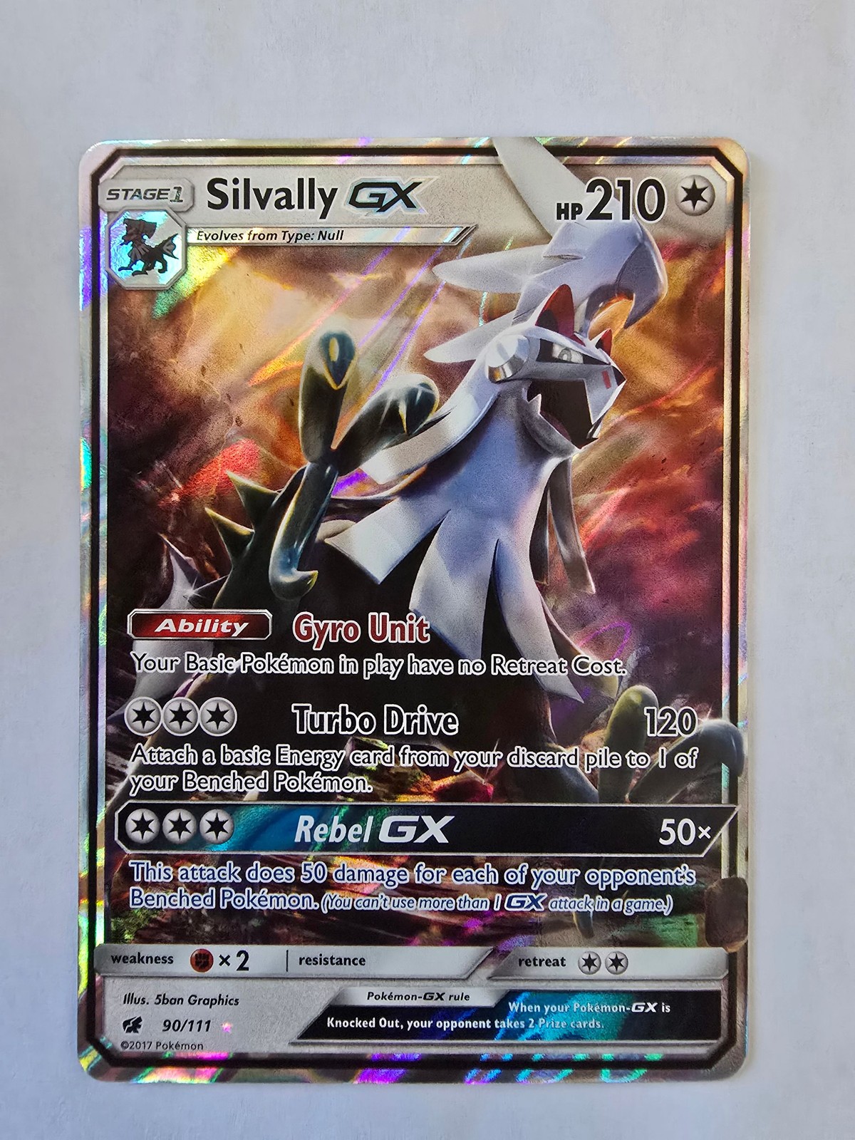 Silvally GX 90/111 Holo Rare GX Crimson Invasion Pokemon NM