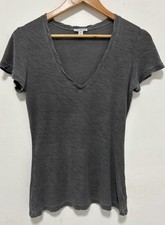 James Perse Standard Womens Cap Sleeve V Neck T Shirt Size 1