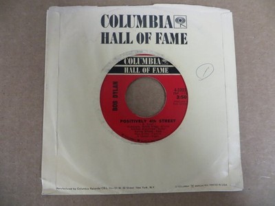 Bob Dylan   Positively 4th Street / Subterranean Homesick Blues - 1973 7'' 45 G+