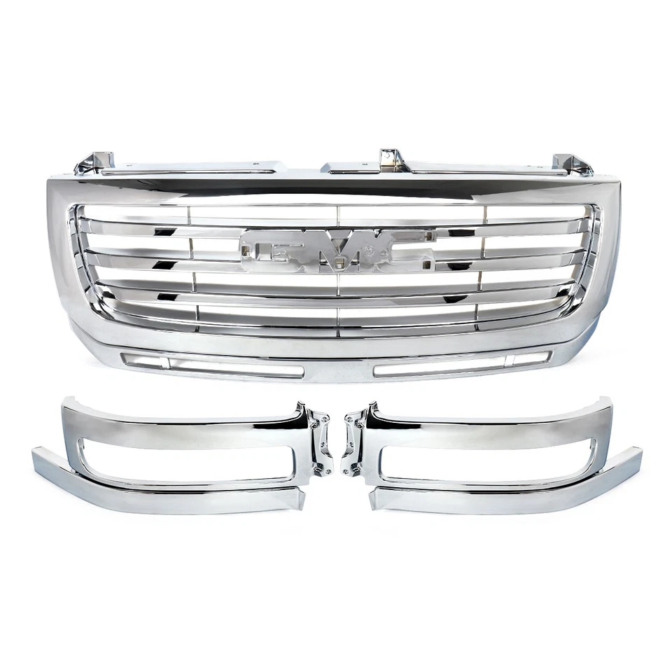 Chrome Upper Grille For 2003-2007 GMC Sierra 2500 3500 HD SL SLE SLT WT 1913079 Foto 2 de 4