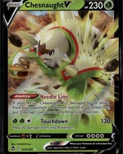 Carta Pokemon Chesnaught V Ultra Rara SWSH12 Tempesta Argento 015/195 Erba Holo