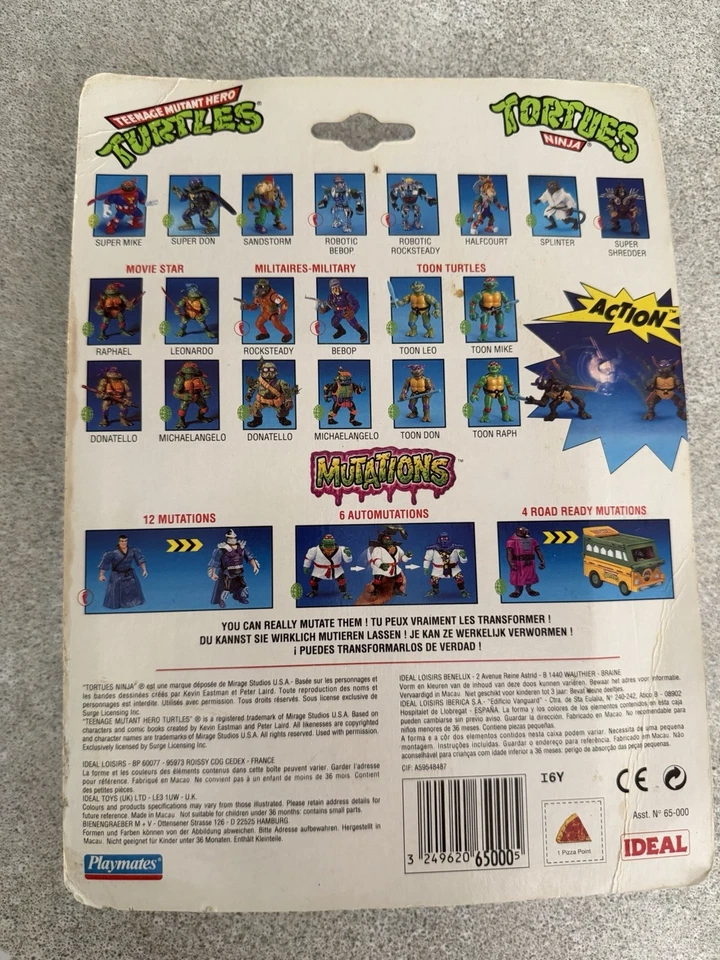 TMNT Teenage Mutant Hero Turtles Shredder European Rare Tortues Ninja - Image 4 of 4