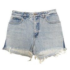 VTG 90s Guess Women's Cut Off Denim Shorts 29 in Waist Blue Distressed USA