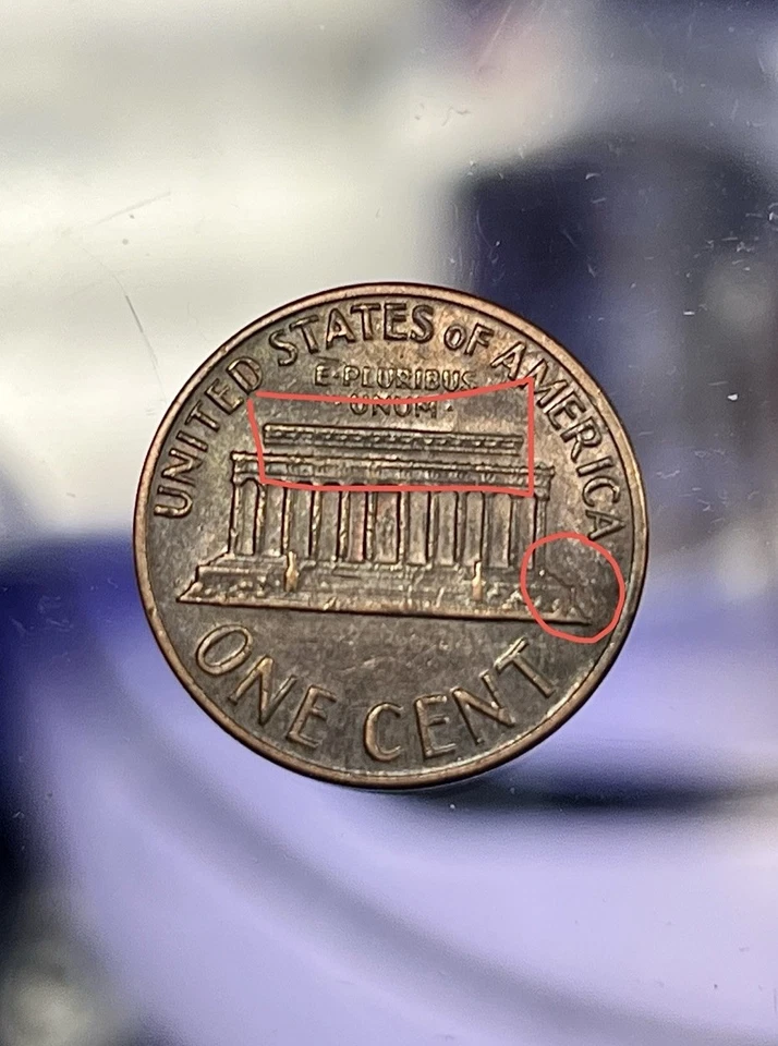 1970 D SMALL DATE Lincoln Memorial Penny DD error floating roof error No FG  - Image 4 of 4