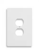 4"x6" Oversized Duplex Electric Outlet Cover, 1-Gang Wall Plate, Large, White