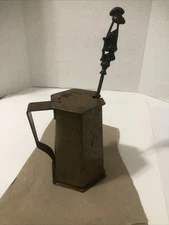 Antique Fireplace Starter Brass/ Metal Gnome Pixie Fairy Mushroom England