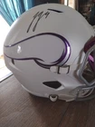 Jj Mccarthy Signed Full Size Rep Helmet Minnesota Vikings Bas Winter Warrior