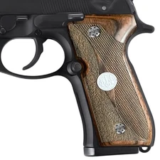 Beretta 92 96 92FS Wood Grips Set Rosewood Handgun Grip w/ Screws & Medallion