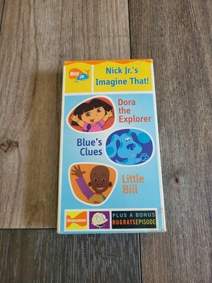 Nick Jr.'s Imagine That VHS 2001 Nickelodeon Little Bill Blues Clues Rugrats