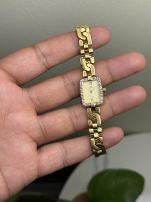 Dugena vintage Gold-Tone Women's Bracelet Elegant Crystal Accent quartz watch