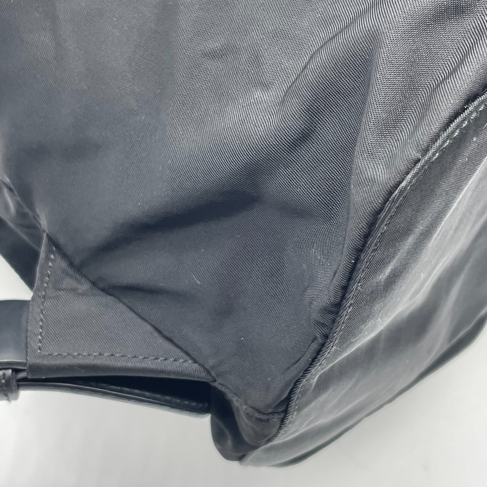 Prada Backpack Black Silver Nylon Triangle logo d… - image 9