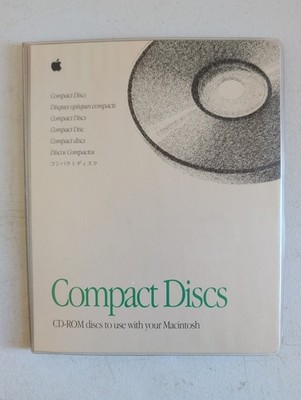 Vintage Apple Macintosh CD-ROM Collection 1991-93 Original Apple Binder 11 Discs