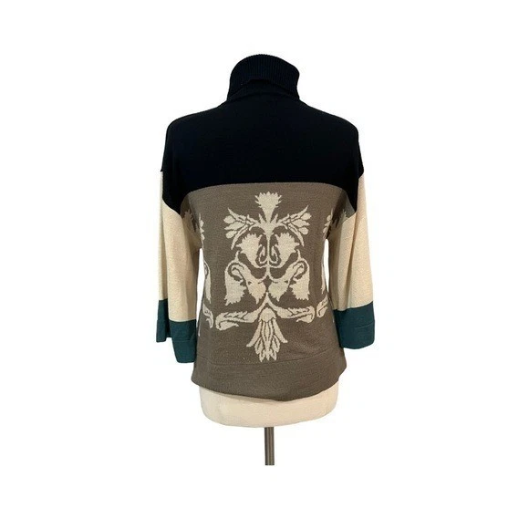 HOSS INTROPIA Turtleneck Sweater Wool Blend Small Pullover - Image 3 of 4