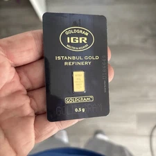 0.5 gram IGR Gold Bar - Istanbul Gold Refinery - 999.9 Fine in Sealed Assay