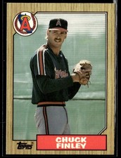 1987 Topps #446 Chuck Finley Collector's Edition Tiffany Rookie Card RC. rookie card picture