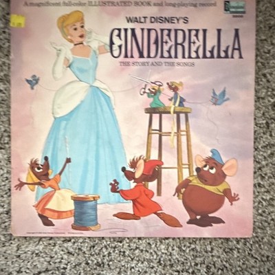 Disneyland Cinderella 1969 Illustrated Book and Vinyl Record Set