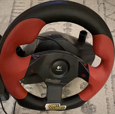 Logitech WingMan Formula Force GP Racing Wheel Red/Black PC NO power cord 