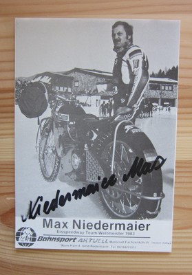 MAX NIEDERMAIER - EISSPEEDWAY TEAM WELTMEISTER 1983 - Speedway