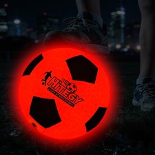 Glow in The Dark Soccer Ball - Water-Resistant, Official Size 5, Light Up wit...