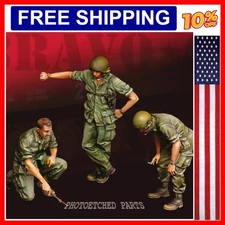 1/35 Scale Resin Figure Assembly Model Kit WWII Us Tank Crew Pre-War Meeting ...