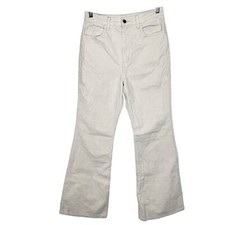 Levis 70s High Flare Corduroy Pants Ivory White Womens 29 Bell Bottom Premium