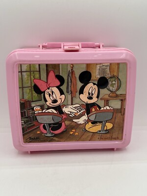 Vintage Pink Disney Mickey Minnie Mouse Passing Notes Aladdin