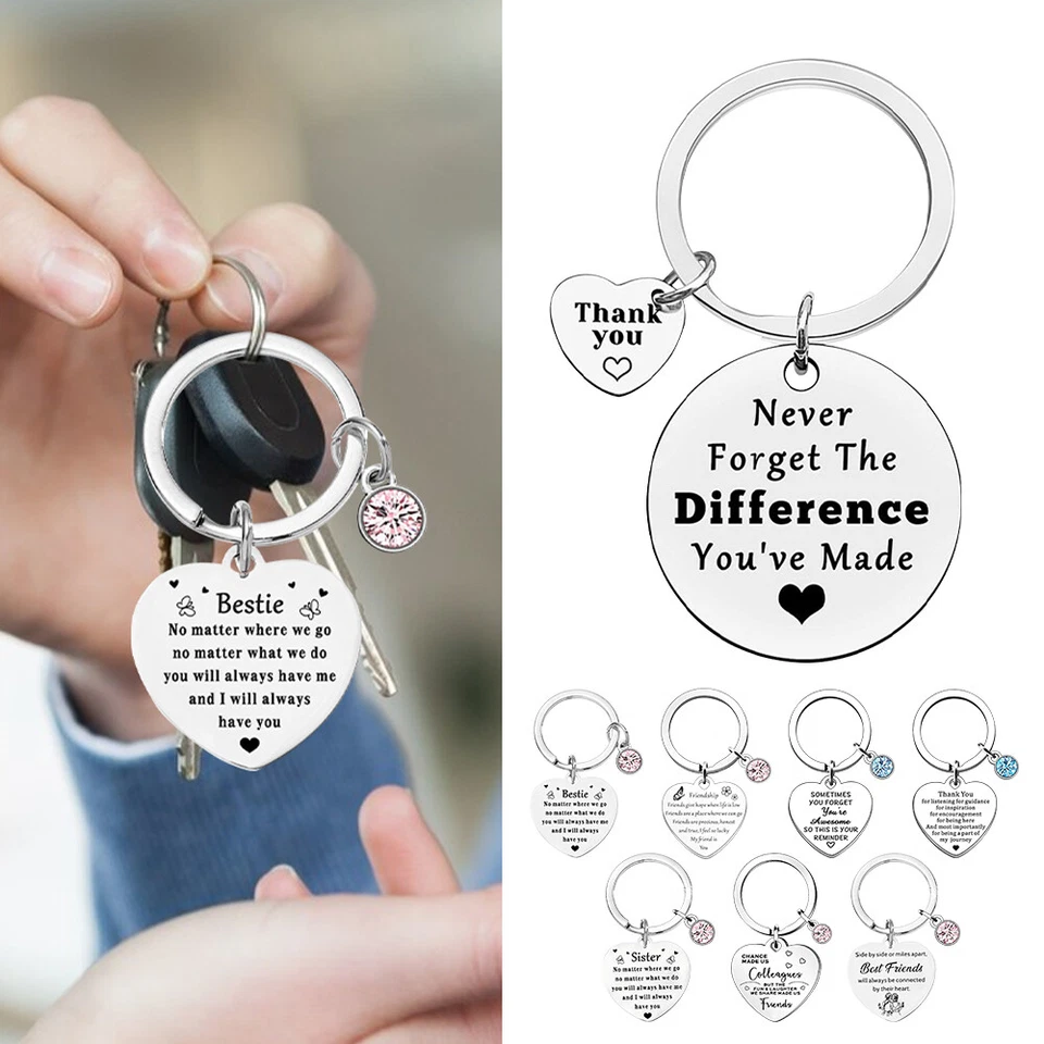 Fashion Heart Keyring Gift Christmas Gifts for Mum Sister Daughter Friend NEW