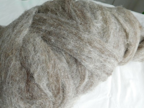 10 3/4 ounces NATURAL GRAY ALPACA ROVING fiber felting spin - Picture 4 of 4