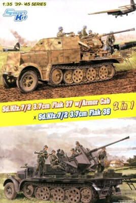 Dragon #6953 1/35 Sd.Kfz.7/2 3.7cm FlaK 37 w/Armor Cab or Sd.Kfz.7/2 3.7cm FlaK