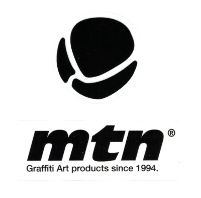 Montana Colors Street Art 2 Sticker Set Schwarz Transparent 5x5cm 7x2,5cm