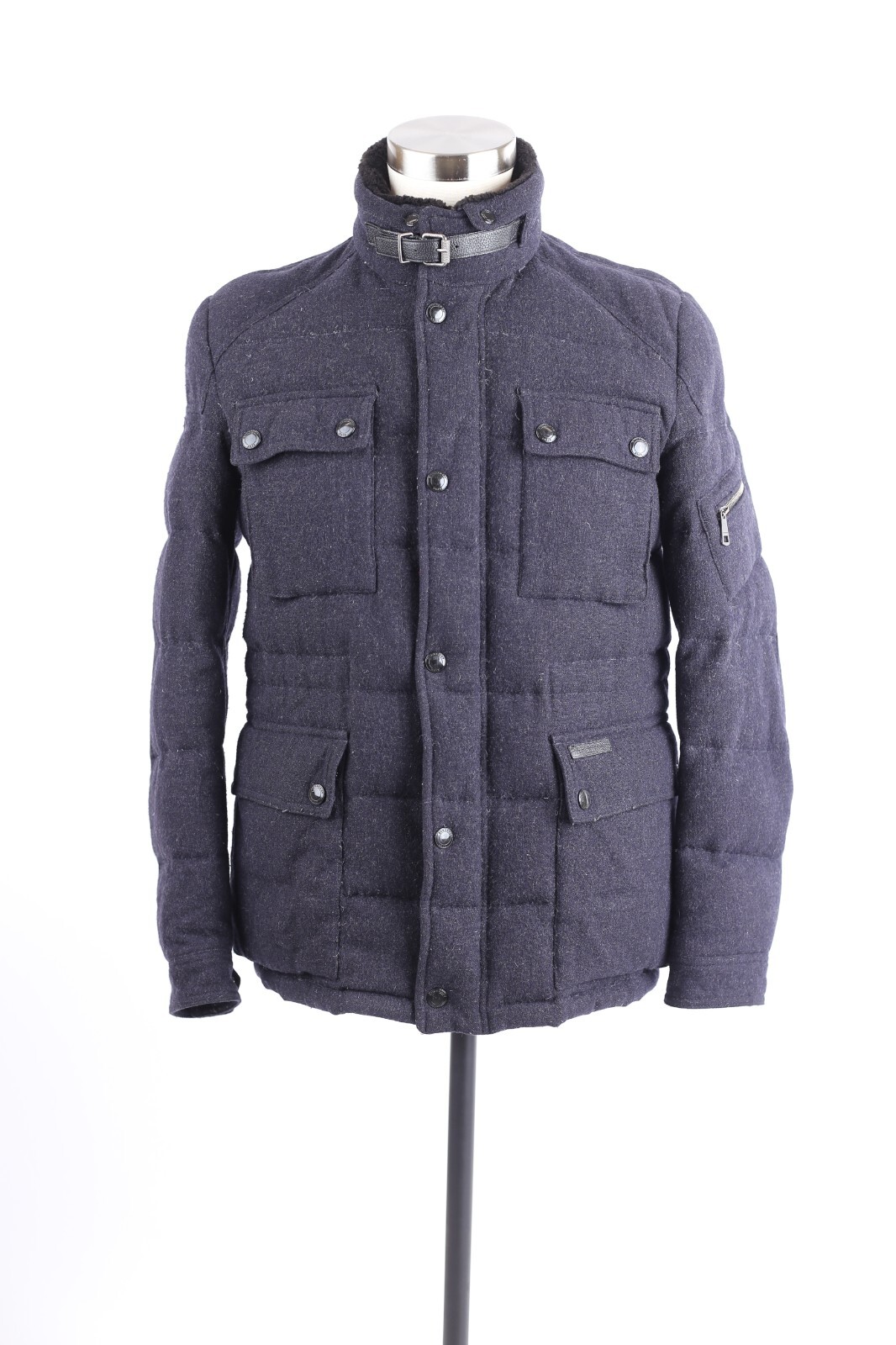 Burberry Down Quilted Wool Polyamide Jacket SZ Sm… - image 3