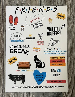 FRIENDs Poster - Friends Merch - Wandbild - Berühmte Zitate