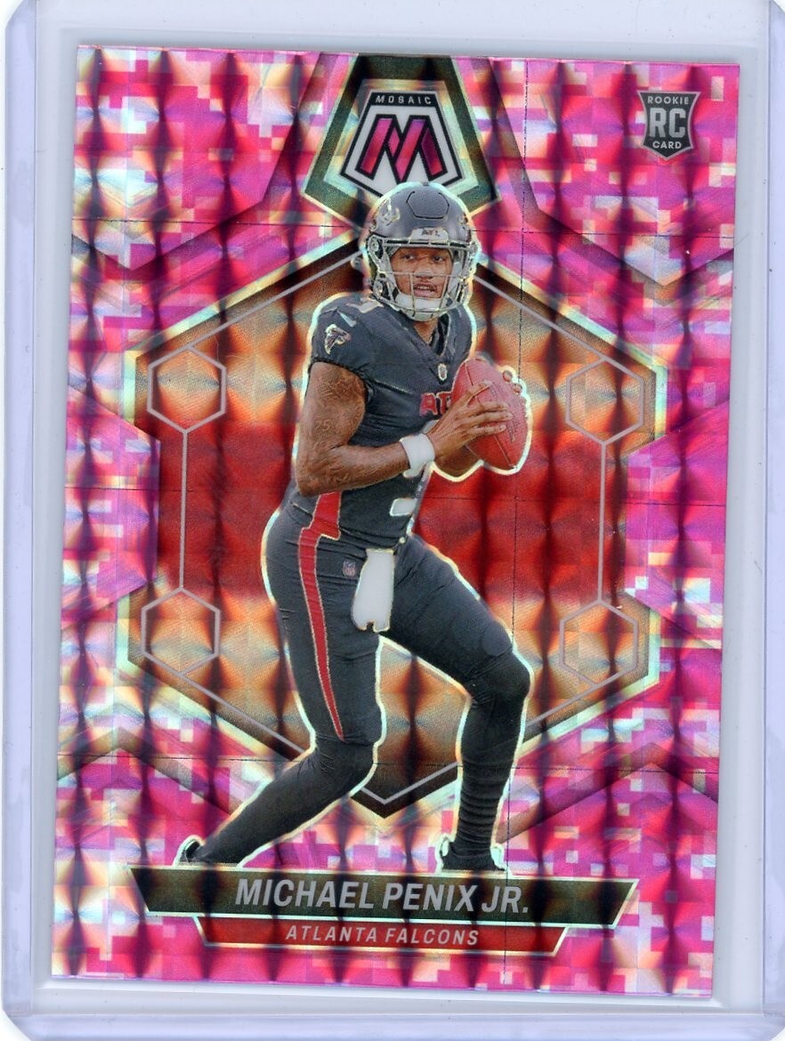 2024 Panini Mosaic #308 Michael Penix Jr. Pink Camo Rookie 2024 Panini Mosaic #308 Michael Penix Jr. Pink Camo Rookie