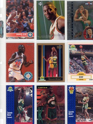 Shawn Kemp, Seattle SuperSonics, Not Yet HOF! Ungraded, 9 Cards! Free Shipping!