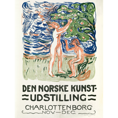 Munch Norwegische Ausstellung Charlottenborg Werbung Leinwand Wandbild Kunstdruck Poster