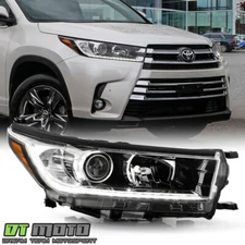For 2017-2019 Toyota Highlander SE w/LED DRL Projector Headlight Passenger RH
