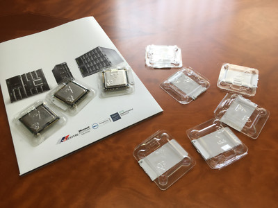 10 x Prozessor CPU Klappgehäuse Halter Tray Box Kunststoff Schutz ESD Intel