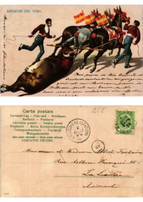 CPA AK Bullfighting - Arrastre del Toro (775741)