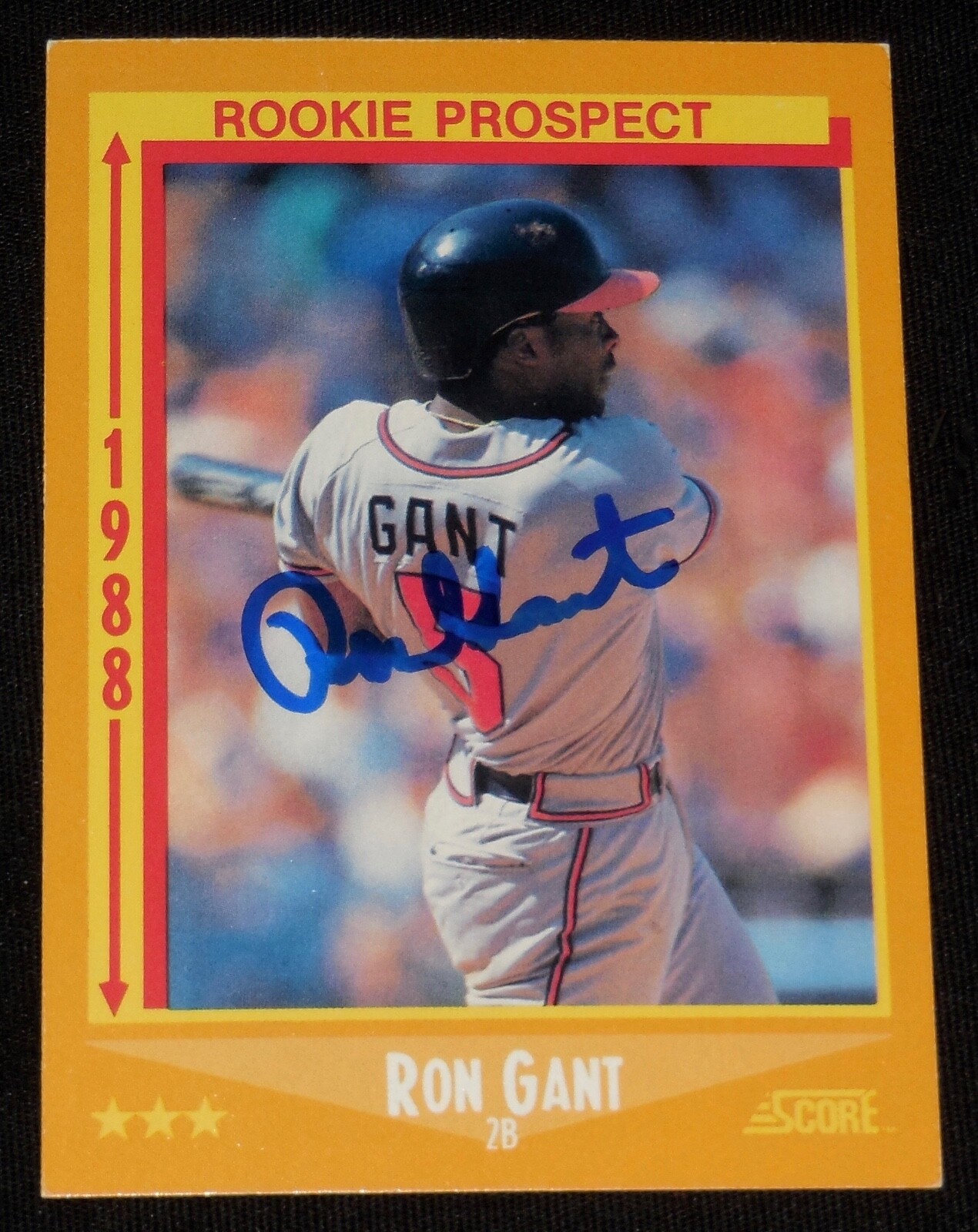 RON GANT AUTOGRAPHED 1988 SCORE #647 ROOKIE CARD (ATLANTA BRAVES) | eBay