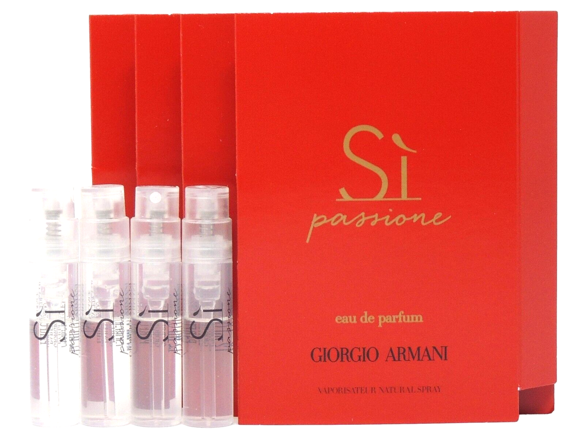 GIORGIO ARMANI SI PASSIONE EDP 1.2ml .04fl oz x 4 PERFUME SPRAY